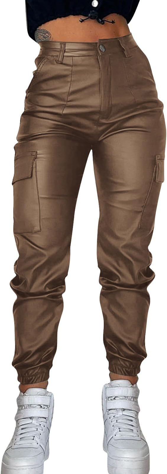 CARGO LEATHER PANTS