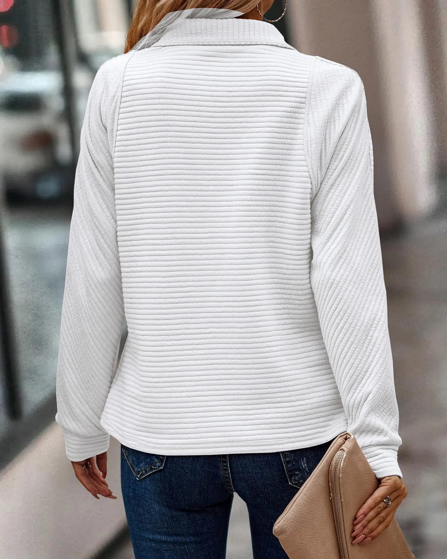 MOON | ELEGANT SWEATER WITH V-NECK FOR LADIES