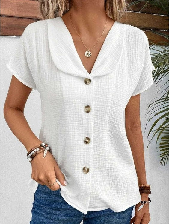 MOON | TOP WITH COLLAR AND BUTTONS