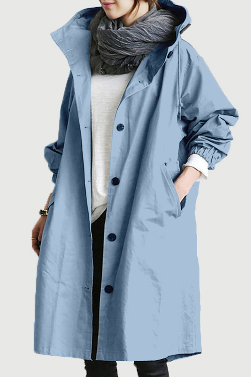 Oversized Hooded Windbreaker Rain Jacket