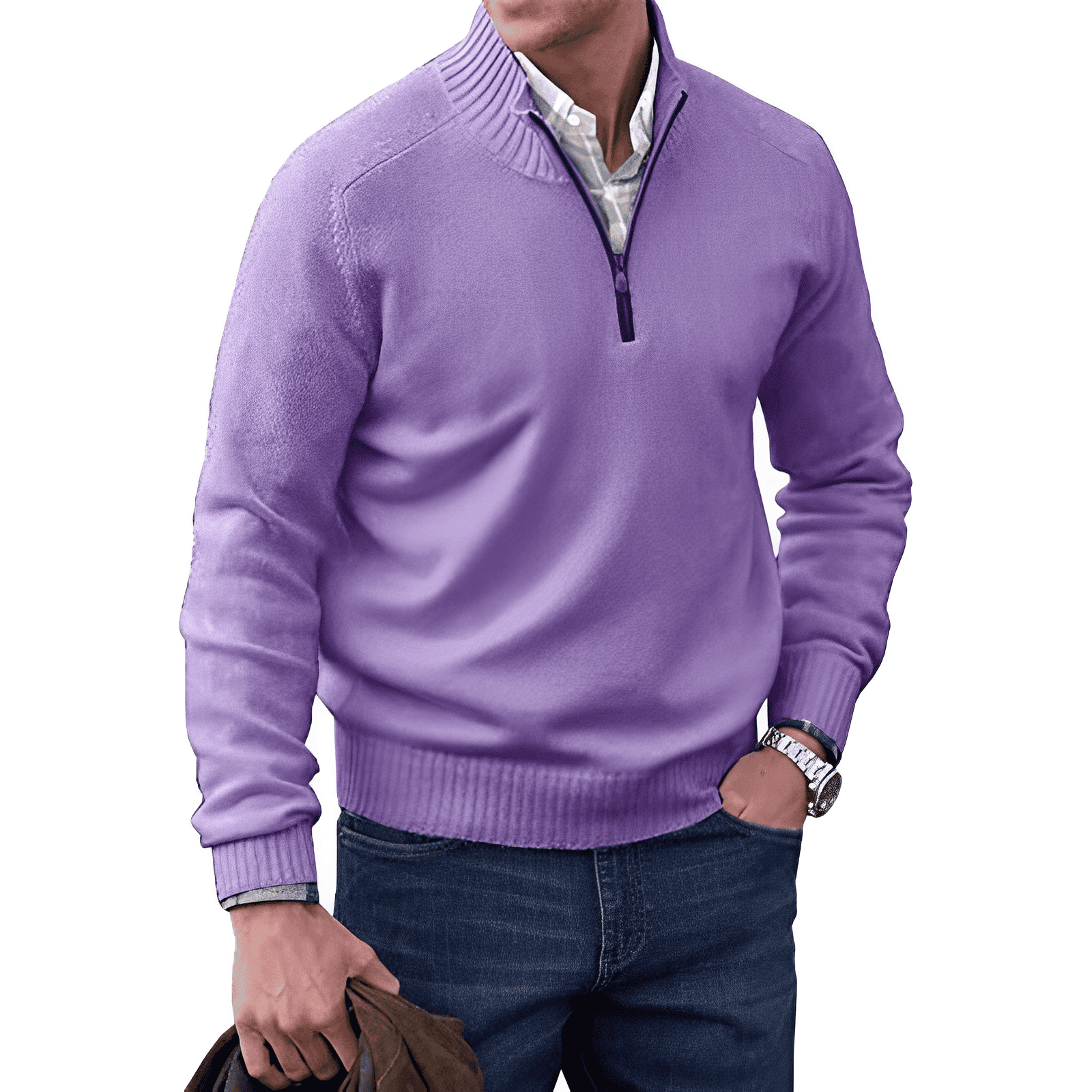Cashmere Quarter Zip Sweater