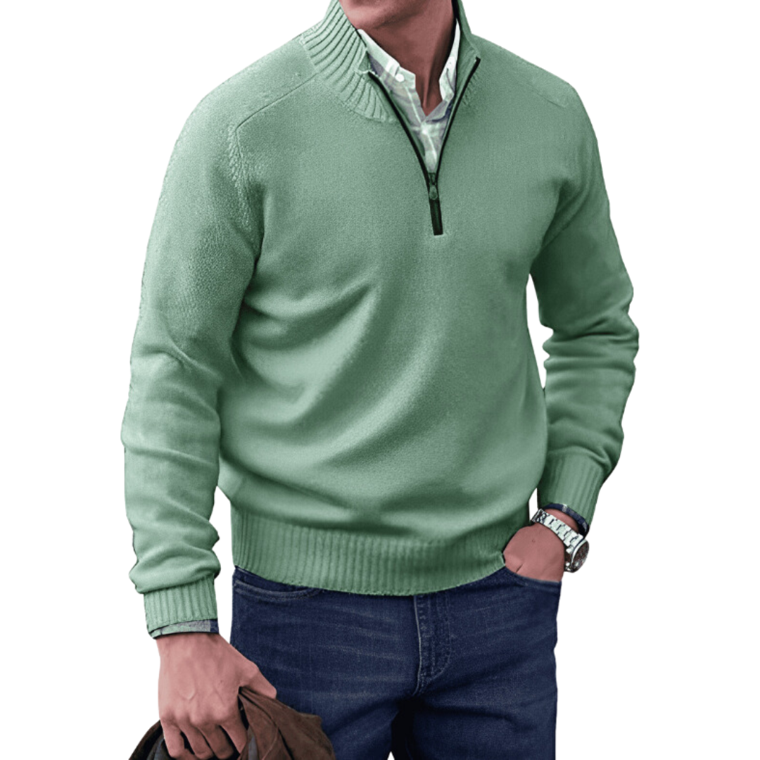 Cashmere Quarter Zip Sweater